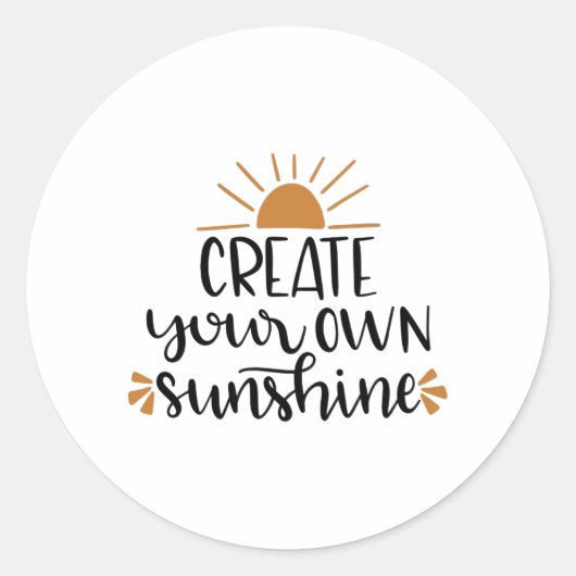 Creëer je eigen Sunshine Ronde Sticker (Voorkant)