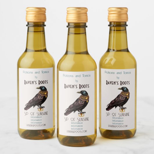 Creëer Je eigen Victoriaans Steampunk Raven Wijn Etiket (Flessen)