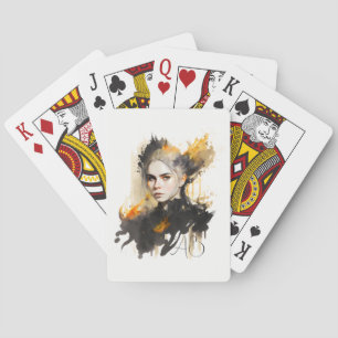Creëer Je eigen vurige heks Pokerkaarten