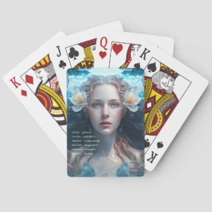 Creëer Je Eigen Waterman Zon teken Zodiac Godin Pokerkaarten