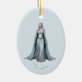 Creëer Je eigen witte heks Keramisch Ornament (Achterkant)