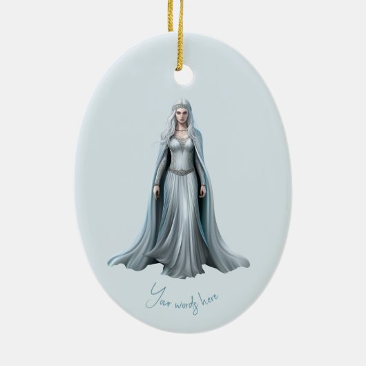 Creëer Je eigen witte heks Keramisch Ornament (Achterkant)