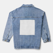 Creëer je eigen witte personaliseerbaar denim jacket (Achterkant)