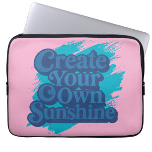 Creëer Je Eigen Zonneschijn Retro faboolous Laptop Sleeve