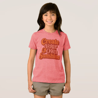 Creëer Je Eigen Zonneschijn Retro Typografie Ontwe Tri-Blend Shirt