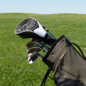 Creëer je eigen | Zwarte kant Golfheadcover (Insitu)