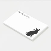 Creëer Je eigen zwarte kat silhouet Post-it® Notes (Schuin)