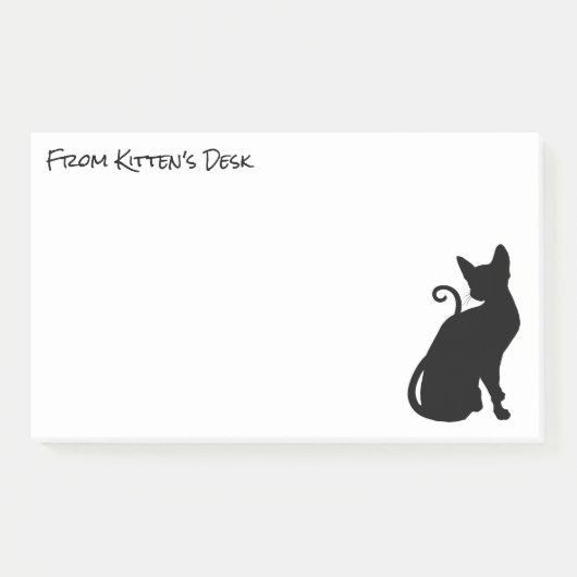 Creëer Je eigen zwarte kat silhouet Post-it® Notes (Voorkant)