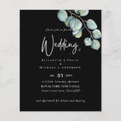 Creëer Je eigen ZWARTE Sage Eucalyptus Weddenschap Flyer (Voorkant)