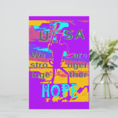Creëer je VS hopen dat we sterker met elkaar samen Briefpapier (Staand voorkant)