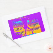 Creëer je VS hopen dat we sterker met elkaar samen Rechthoekige Sticker (Envelop)