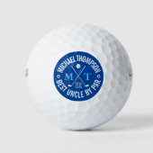 Creëer Jouw beste oom Monogram Golf Balls Golfballen (Voorkant)