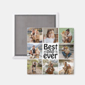 Creëer Jouw eigen 8 Foto Collage Beste vader ooit Magneet (Voorkant / Achterkant)