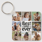 Creëer Jouw eigen 8 Foto Collage Beste vader ooit Sleutelhanger (Voorkant)