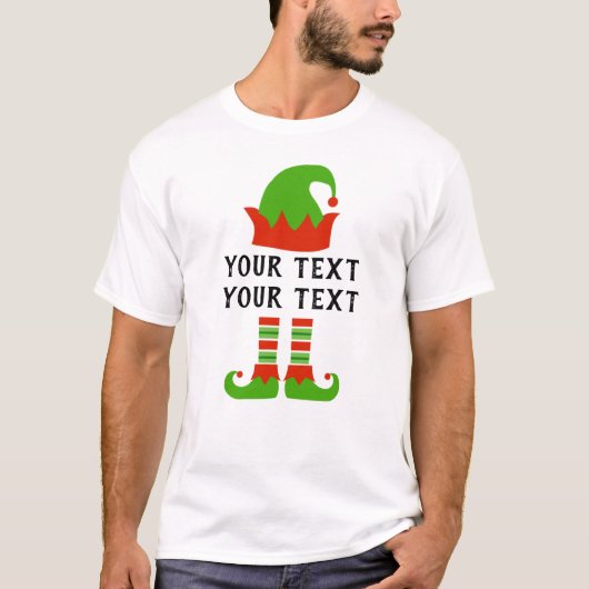 Creëer Jouw eigen grappige kerstfeest Elf T-shirt (Voorkant)
