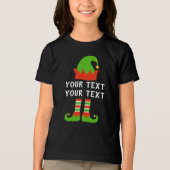 Creëer Jouw eigen grappige kerstfeest Elf Tri-Blend Shirt (Voorkant)