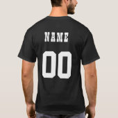 Creëer Jouw eigen vriend Hot Bod Football Jersey T-shirt (Achterkant)