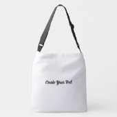 Creëer jouw tekst handtas-groot winkelen crossbody tas (Achterkant)