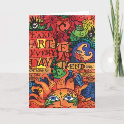 Creëer kunst elke dag kaart (Voorkant)