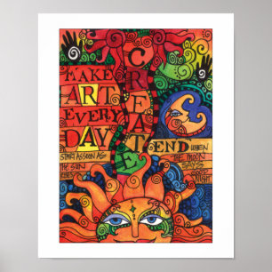 Creëer kunst elke dag poster