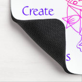 Creëer liefde vreugde geluk Mousepad Muismat (Hoek)
