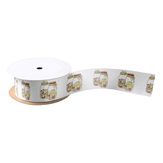Creëer mason jar satin ribbon lint (Spoel)