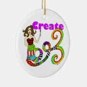 Creëer Mermaid Keramisch Ornament (Rechts)
