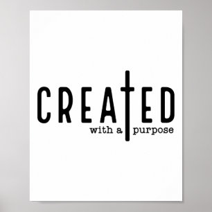 Creëer met een doel Jezus God Christelijk Geloof E Poster