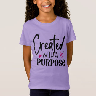 Creëer met een Purpose meisjes t-shirt