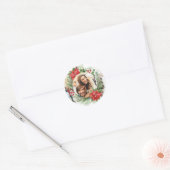 Creëer met kerst ronde sticker (Envelop)
