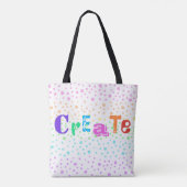 Creëer met Rainbow Polka Dots Canvas tas (Achterkant)