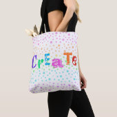 Creëer met Rainbow Polka Dots Canvas tas (Dichtbij)
