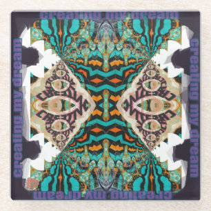 Creëer mijn droom glazen onderzetter