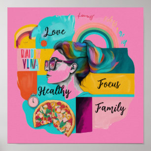 Creëer mijn droomleven: een visieraad voor meisjes poster