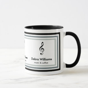 creëer, muziek en koffie mok