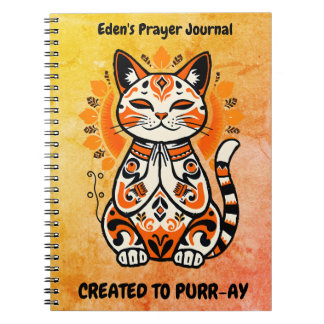 Creëer op Spint-ay - Custom Prayer Journal - Cat Notitieboek
