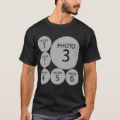 Creëer Originele sjabloon 6 RONDE FOTOKLLAGE T-shirt (Voorkant)