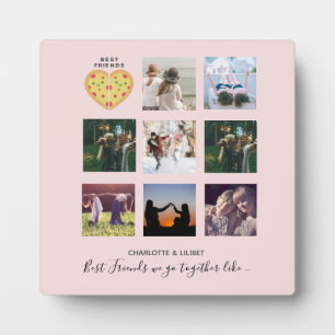 Creëer own BFF Photo Collage Pizza Gift Fotoplaat