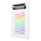 Creëer Pastel Rainbow Words Mini Clipboard Klembord (Angled2)