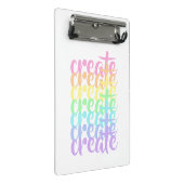 Creëer Pastel Rainbow Words Mini Clipboard Mini Klembord (Schuin)