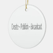 "CREËER ・ PUBLISH ・ BROADCAST", tekst, CREËER, Keramisch Ornament (Links)