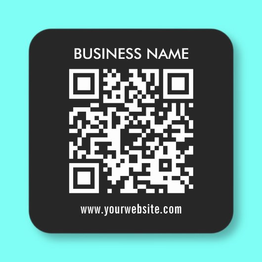 Creëer QR-code direct | Modern eenvoudig ontwerp Vierkante Sticker