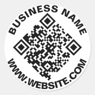 Creëer QR-code - Eenvoudige ronde 20 Stickers