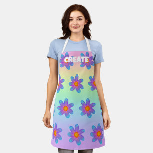CREËER regenboogbloemen Schort