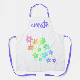 Creëer regenboogbloemen Schort