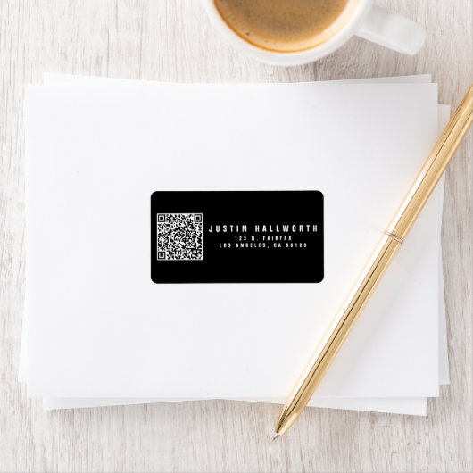 Creëer Scannable QR Code | Modern retouradres Etiket (Insitu)