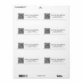 Creëer Scannable QR Code | Modern retouradres Etiket (Full Sheet)