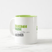 Creëer Send Kettle Track Tweekleurige Koffiemok (Voorkant links)