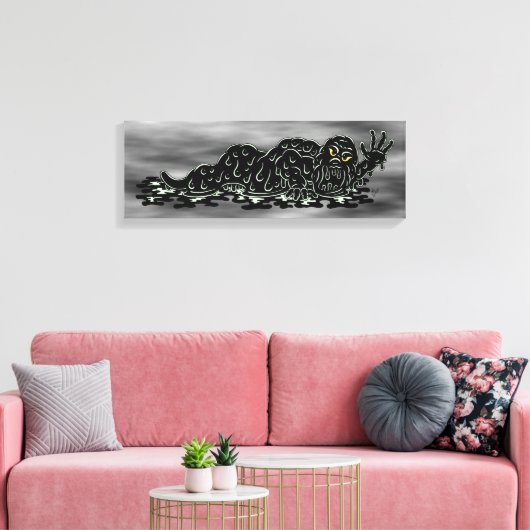 Creëer Slime Hulk Weird Horror Art Canvas Afdruk (Insitu (Woonkamer))