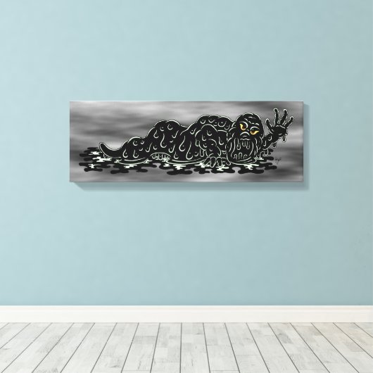Creëer Slime Hulk Weird Horror Art Canvas Afdruk (Insitu (Houten vloer))
